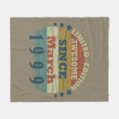 geboren in maart 1999  verjaardag fleece deken (Voorkant (Horizontaal))