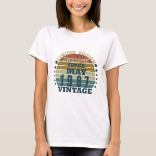 geboren in mei 1987 verjaardag t-shirt
