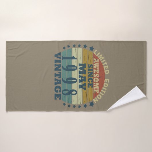 Geboren in mei 1998  verjaardag badhanddoek (Badhanddoek)