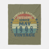 Geboren in mei 1998  verjaardag fleece deken (Voorkant)