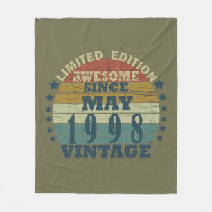 Geboren in mei 1998  verjaardag fleece deken