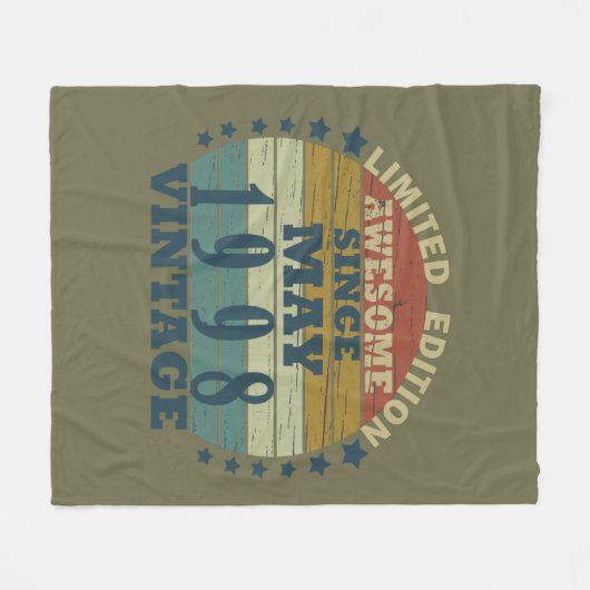 Geboren in mei 1998  verjaardag fleece deken (Voorkant (Horizontaal))