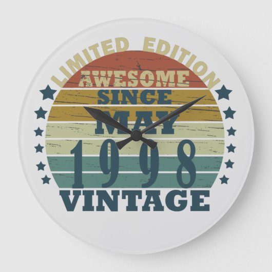 Geboren in mei 1998  verjaardag grote klok (Voorkant)