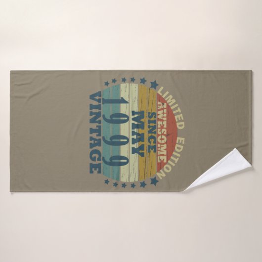 Geboren in mei 1999  verjaardag badhanddoek (Badhanddoek)