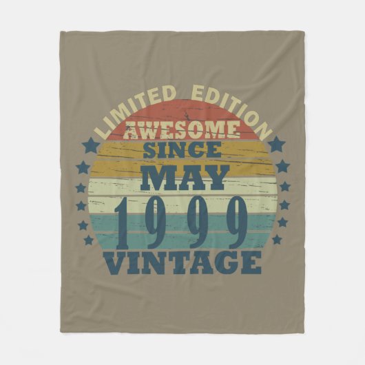 Geboren in mei 1999  verjaardag fleece deken (Voorkant)