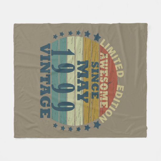 Geboren in mei 1999  verjaardag fleece deken (Voorkant (Horizontaal))