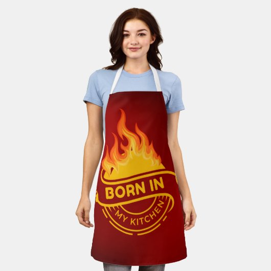 Geboren in Mijn Keuken Schort (Gedragen)