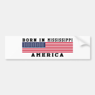 Geboren in Mississippi Bumpersticker