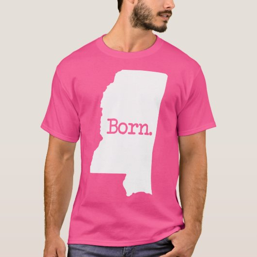 Geboren in Mississippi MS T-shirt (Voorkant)