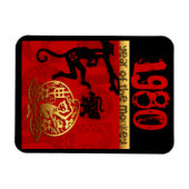 Geboren in Monkey Year 1980 - Chinese astrologie Magneet (Horizontaal)