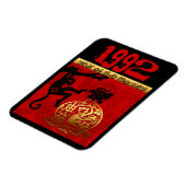 Geboren in Monkey Year 1992 - Chinese astrologie Magneet (Linkerzijde)