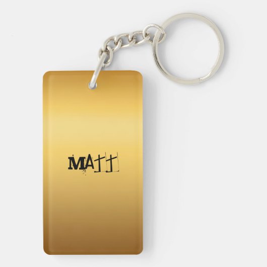 Geboren in Monkey Year 2004 Zodiac Monogram Sleute Sleutelhanger (achterkant)