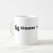 Geboren in Mow Coffee Cup Koffiemok (Voorkant links)