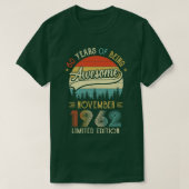 Geboren in november 1962 60e verjaardag, 1962 60e  t-shirt (Design voorkant)