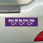 Geboren in OK de eerste keer Bumpersticker (Op auto)