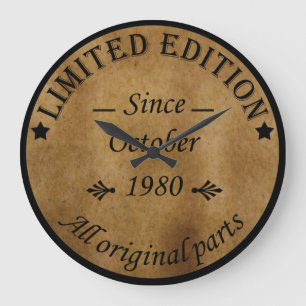 geboren in oktober 1980  verjaardag grote klok