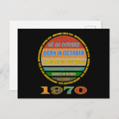 Geboren in oktober Geweldig sinds 1970 Veel talen Briefkaart (Voorkant / Achterkant)
