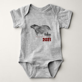 Geboren in OX Vietnamees nieuwjaar 2021 Baby B Romper