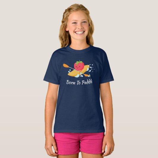 Geboren in Paddle Kayak T-shirt (Voorkant volledig)