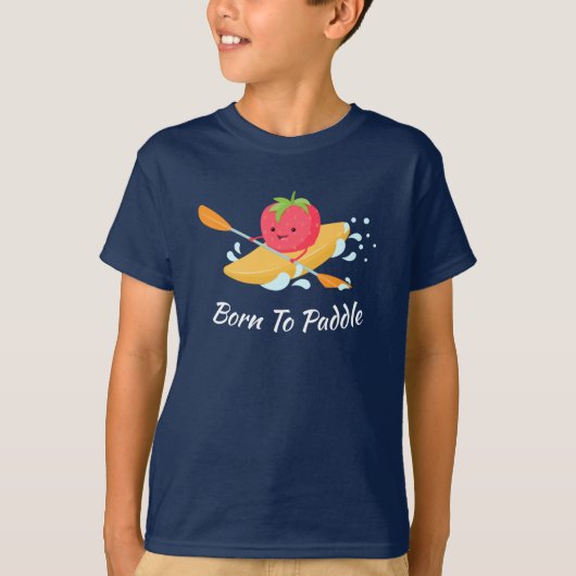 Geboren in Paddle Kayak T-shirt (Voorkant)