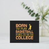 Geboren in Play Basketball Briefkaart (Staand voorkant)