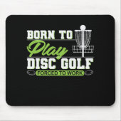 Geboren in Play Disk Golf Muismat (Voorkant)