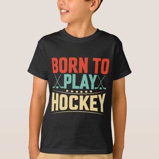 Geboren in Play Hockey T-shirt (Voorkant)