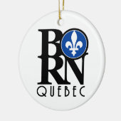 Geboren in Quebec Keramisch Ornament (Links)
