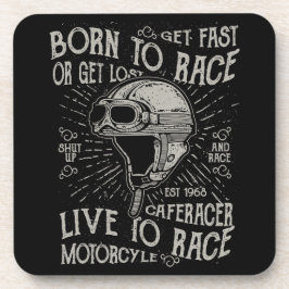 Geboren in Race Profiteer van snelle cafe-racercyc Bier Onderzetter