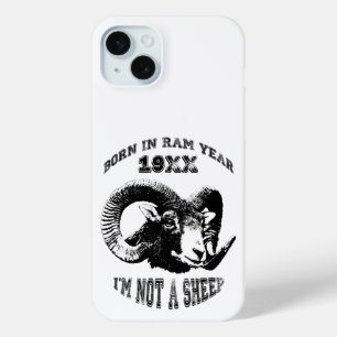 Geboren in Ram Year 1931 1943 1955 Ik ben geen She iPhone 15 Mini Hoesje