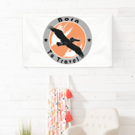 Geboren in reisbanner spandoek