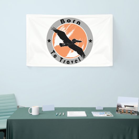 Geboren in reisbanner spandoek (Beurs)