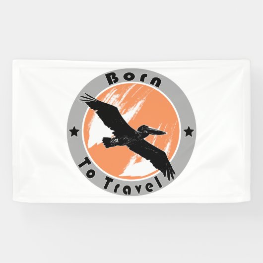 Geboren in reisbanner spandoek (Horizontaal)