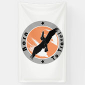 Geboren in reisbanner spandoek (Verticaal)