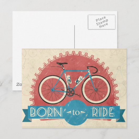 Geboren in Ride Briefkaart (Voorkant / Achterkant)