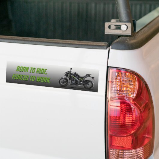 Geboren in Ride Bumpersticker (Op Truck)