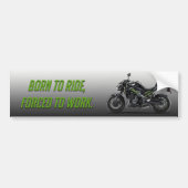 Geboren in Ride Bumpersticker (Voorkant)