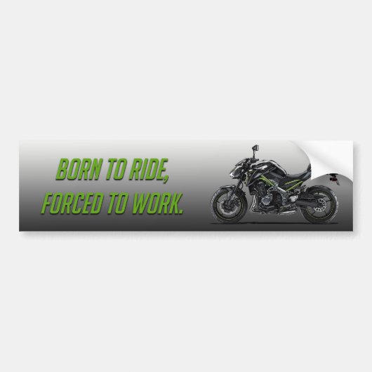 Geboren in Ride Bumpersticker (Voorkant)