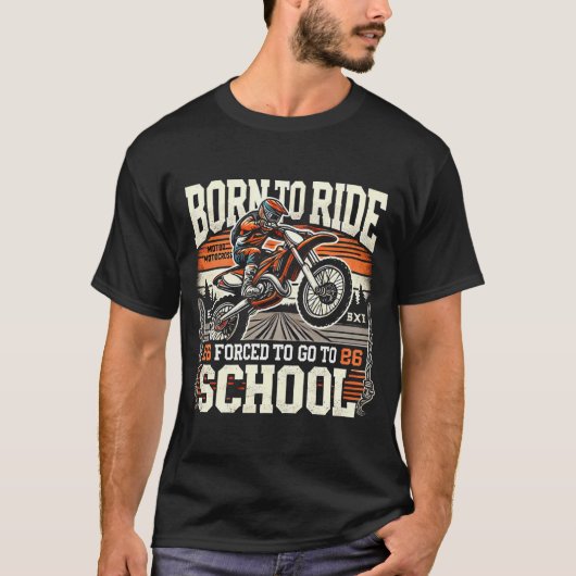 Geboren in Ride Dirt Bikes T-shirt (Voorkant)