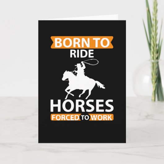 Geboren in Ride Horses Kaart (Voorkant)