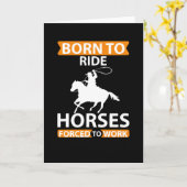 Geboren in Ride Horses Kaart (Gele Bloem)