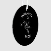 Geboren in Ride - Motocross Rider Ornament (voorkant)