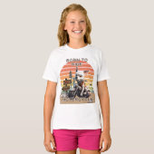 Geboren in Ride Motorcycle - Dog T-shirt (Voorkant volledig)