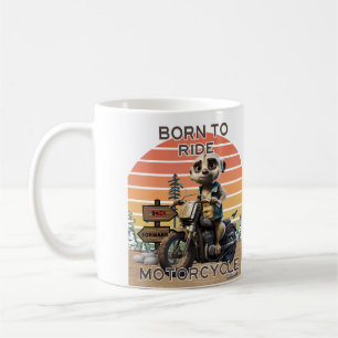 Geboren in Ride Motorcycle - Meerkat Koffiemok