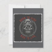 Geboren in Ride Ride om te leven Notitiekaartje (Voorkant)