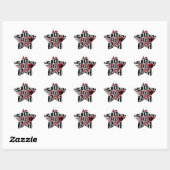 Geboren in Ride Ster Sticker (Vel)