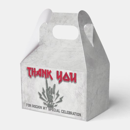 Geboren in Rock - Baby shower Bedankdoosjes (Achterkant)