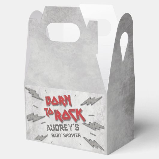 Geboren in Rock - Baby shower Bedankdoosjes (Geopend)