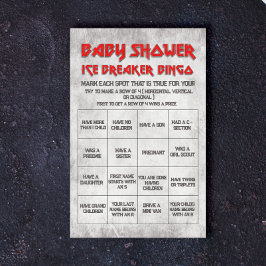 Geboren in Rock - Baby shower Ice Breaker Bingo