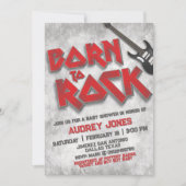 Geboren in Rock - Baby shower Kaart (Voorkant)